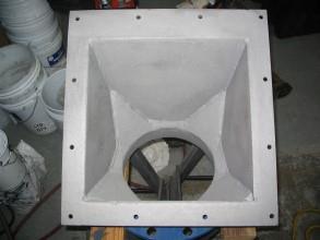 Hoppers handling abrasive solids suffering from high abrasion on the inside surface Hoppers handling abrasive solids suffering from high abrasion on the inside surface