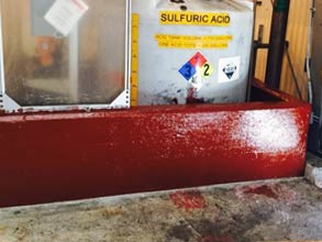 Chemical bund protected with Belzona 4361 Chemical bund protected with Belzona 4361